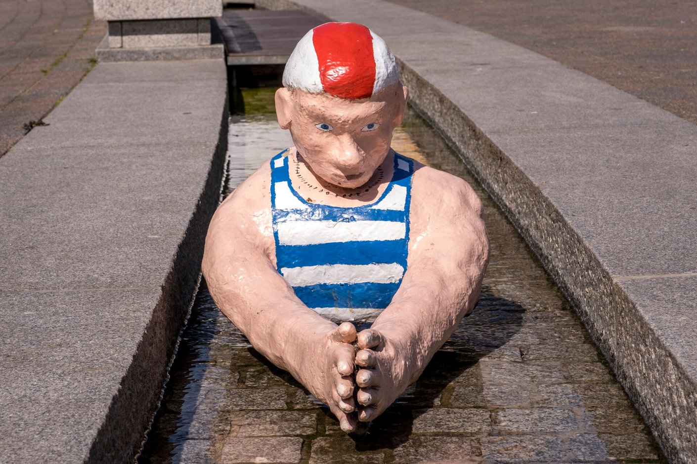 Schwimmer im Bach Nortorf