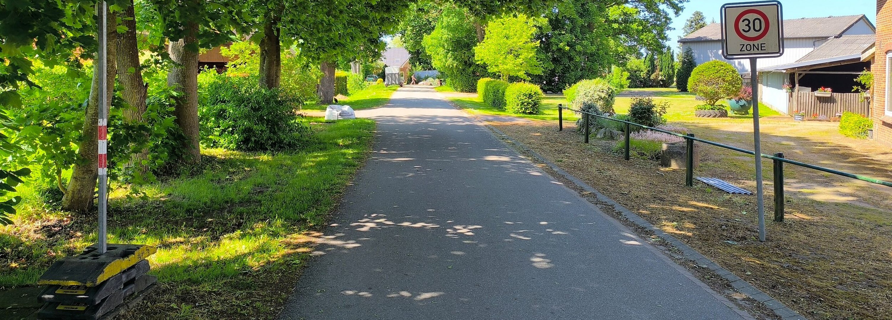 Ruhige grüne Straße Gemeinde Wapelfeld Amt Mittelholstein